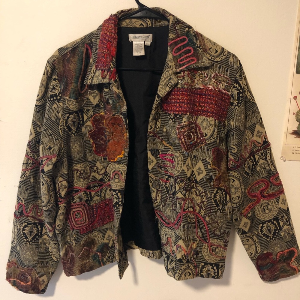 Unique embellished coat